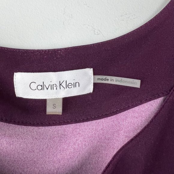 Calvin Klein Sleeveless Blouse Black White Purple Career Small - Picture 5 of 7